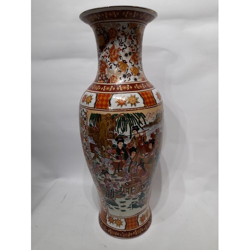 210 - Hand painted chinese vase Famille rouge 62cm