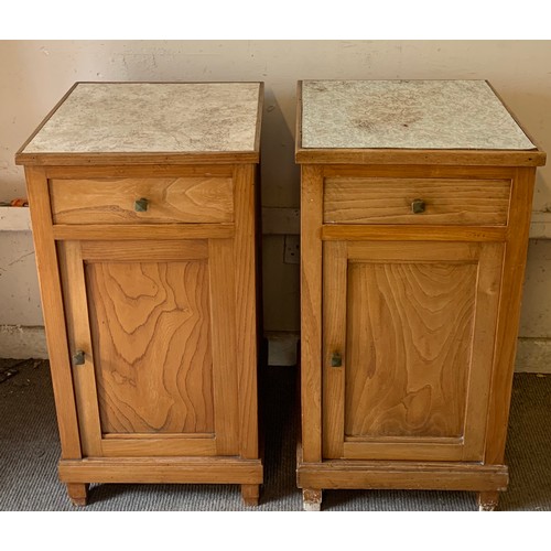 33 - Pair Of Vintage French Bedside Units. 41 x 41 x 80 cms  (2)