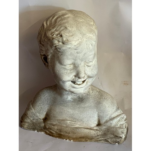 170 - Plaster Bust Of A Young Child. 33 cms High