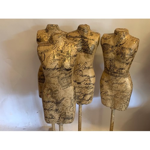 2 - Four Paper Mache Miniature Dress Makers Dummies. 53 cms High (4)