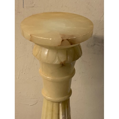 68 - Alabaster Torchiere / Plant Stand. 26 cms Diameter X 92cms High.