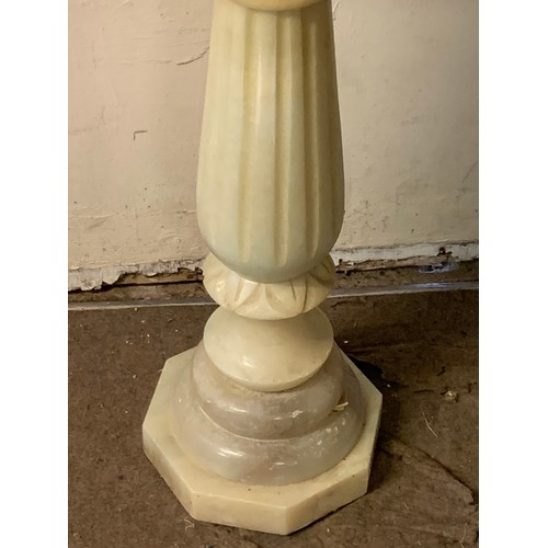 68 - Alabaster Torchiere / Plant Stand. 26 cms Diameter X 92cms High.