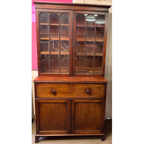 73 - Antique Bookcase Bureau. 109 x 55 x 211 cms