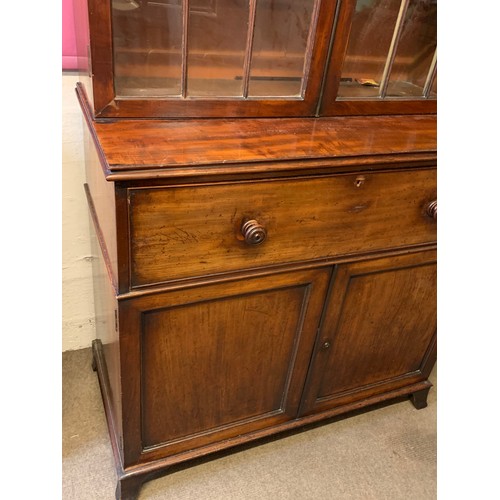 73 - Antique Bookcase Bureau. 109 x 55 x 211 cms