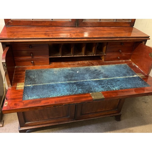 73 - Antique Bookcase Bureau. 109 x 55 x 211 cms