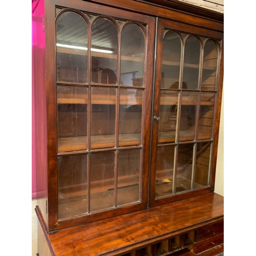 73 - Antique Bookcase Bureau. 109 x 55 x 211 cms