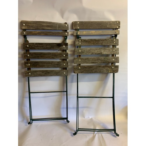 81 - Two Vintage Beer Garden Folding Chairs For Stella Artois. (2)