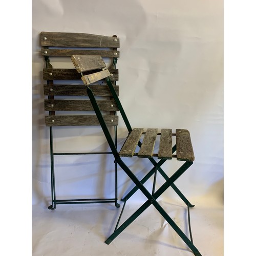 81 - Two Vintage Beer Garden Folding Chairs For Stella Artois. (2)