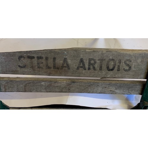 81 - Two Vintage Beer Garden Folding Chairs For Stella Artois. (2)