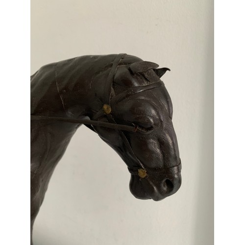 110 - Large Vintage Leather Clad Horse Figure
36 x 28 cms h