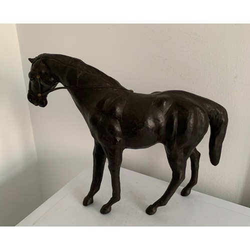 110 - Large Vintage Leather Clad Horse Figure
36 x 28 cms h