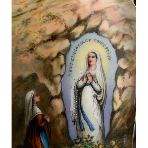 103 - Antique Religious Porcelain Plaque 
11 x 7 cms