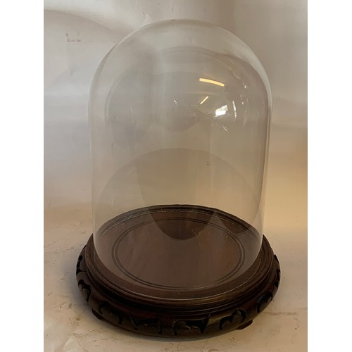 7 - Vintage Glass Dome / Bell Jar. 36 cms High