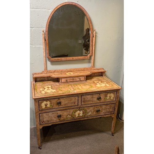 6 - Bespoke Painted Dressing Table. 114 x 52 x 185 cms