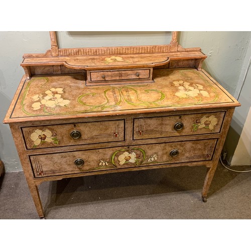 6 - Bespoke Painted Dressing Table. 114 x 52 x 185 cms