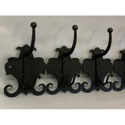 171 - Heavy Duty Medieval Style Iron Construction Coat And Hat Rack.69 cms