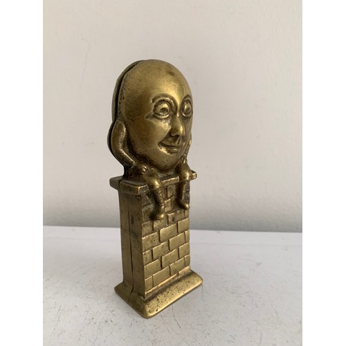 106 - Antique Brass Humpty Dumpty Money Box
15 cms h