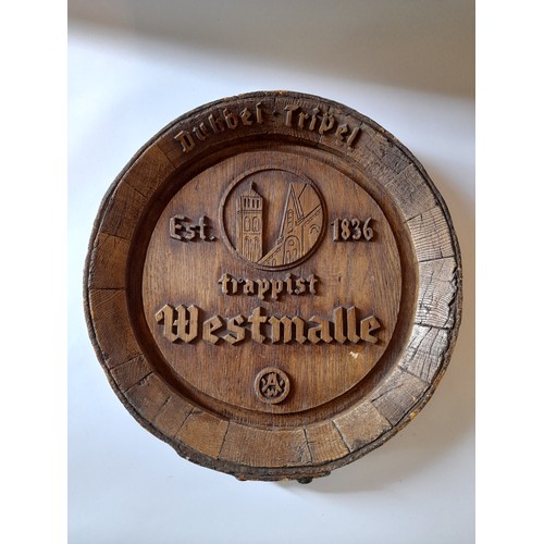 18 - Advertising Barrel end for WESTMALLER. 40cm dia