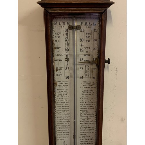 180 - Similar To Previous Lot A Admiral Fitzroy Barometer 94 x 17cms