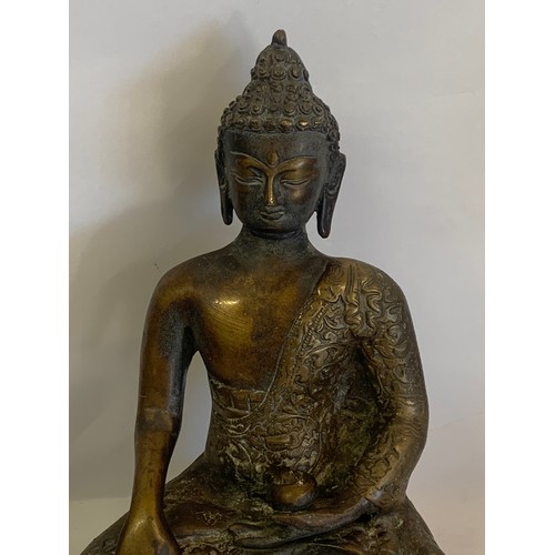 187 - Bronze Seated Buddha. 32 cms High