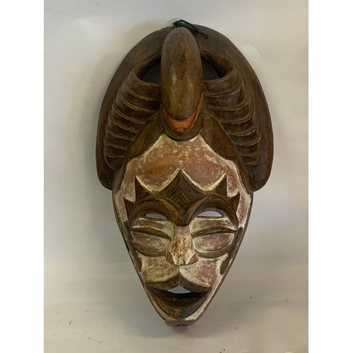 190 - Large Vintage Hand Hewn Tribal Art Face Mask 48cms