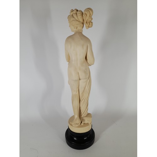 53 - tall resin figure of Venus of Canova, repair to neck, 65cm high