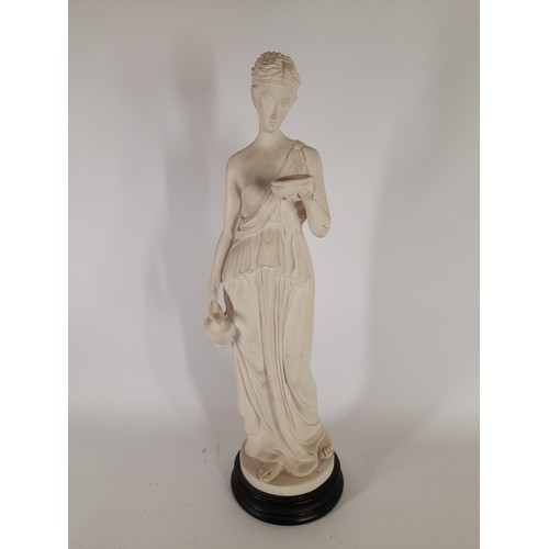 54 - Neoclassical figure on plynth standing  61cm high