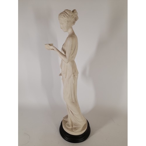 54 - Neoclassical figure on plynth standing  61cm high