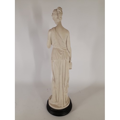 54 - Neoclassical figure on plynth standing  61cm high