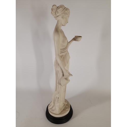 54 - Neoclassical figure on plynth standing  61cm high