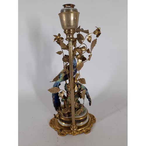 89 - Italian made ceramic and metal table lamp in need of re wire
36cm high