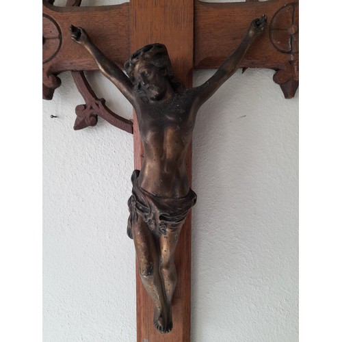 17 - Large Corpus Christie on wooden cross 70cm x 37cm