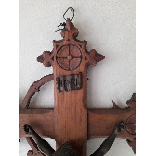 17 - Large Corpus Christie on wooden cross 70cm x 37cm