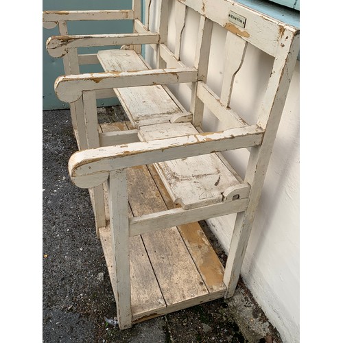 31 - Vintage Choir / Choristers Bench. 114 x 60 x 154 cms