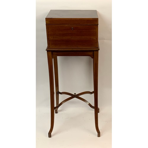 44 - Vintage  Dressing Table / Ladies Box With Sliding Drawer and Shelf. 36 x 31 x 83 cms