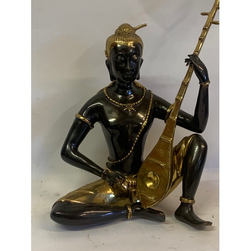 246 - Large Thai Prince  Gilded Bronze Figure. 39 cms High