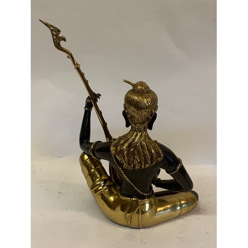 246 - Large Thai Prince  Gilded Bronze Figure. 39 cms High