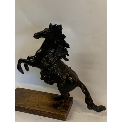 287 - Bronze Mounted Figure Of A Prancing Horse.