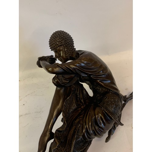 289 - Bronze Mounted Art Deco Style Dancing Lady . 42 cms High