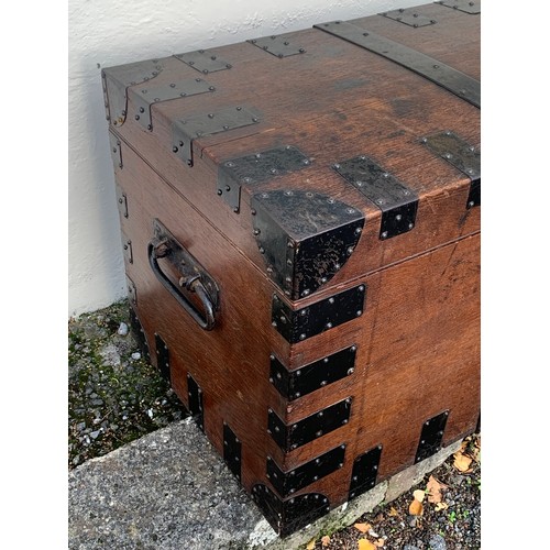 301 - Large Metal Bound  Silver Chest / Trunk By Elkington And Co London Silversmiths