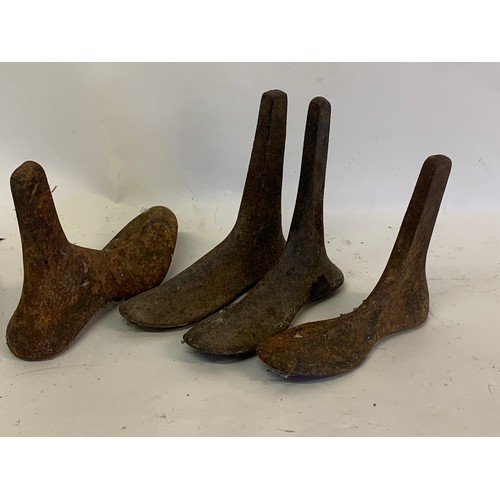 307 - Four Antique Iron Cobblers Shoe Lasts. (4)