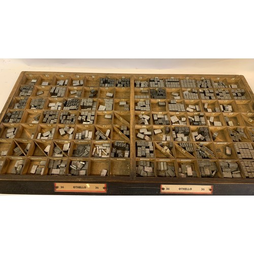 320 - Similar To Previous Lot Antique Printers Tray Along With The Printing Letter Contents. 85 x 44 cms