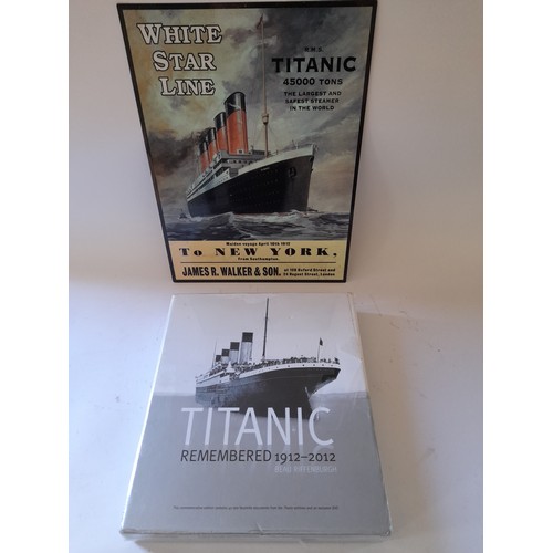 163 - Titanic Remembered sealed collection of Faxcimile Documents Collectors edition with a metal Titanic ... 