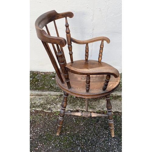 81 - Antique Spindle Back Elbow Chair.