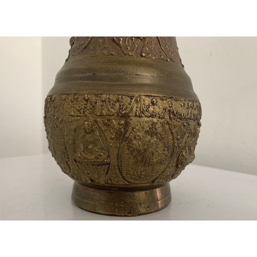 345 - Unusual Vintage Bronze Vase Having Buddha Motifs
15 cms h