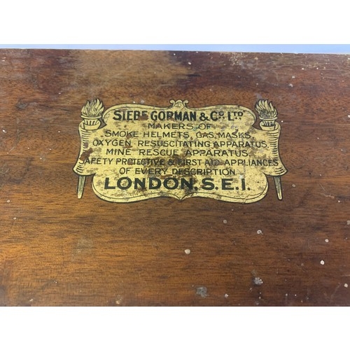 380 - Original Siebe Gorman And Co Ltd Wood Box. 28 x 14 x 18 cms