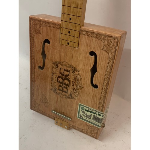 385 - Electric Blues Box Slide Guitar. 67 cms