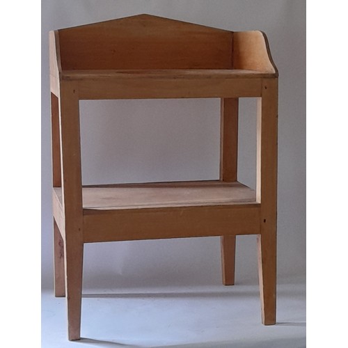 194 - Stripped pine wash stand (no bowl) 61cm x 44cm x 92cm