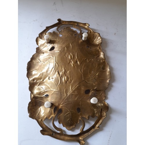 279 - Decorative Brass Tray 32cm long