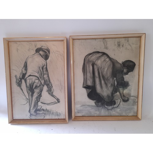 319 - Pair of Framed and glazed prints, 53cm x 37cm and 43cm x 52